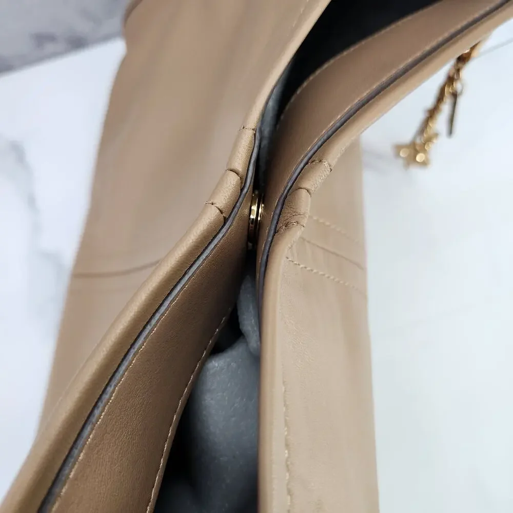 NWT Karl Lagerfeld Paris Luciene Leather Tote Bag + Dust Bag & Karl Charm READ